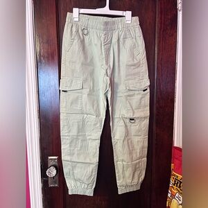 Womens Cargo Joggers - Light Green